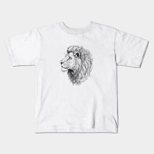 Black-White Lion Kids T-Shirt